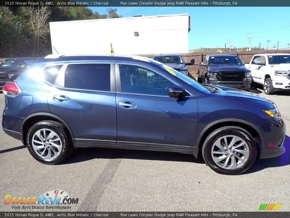 2015 Nissan Rogue SL AWD Arctic Blue Metallic / Charcoal Photo #7
