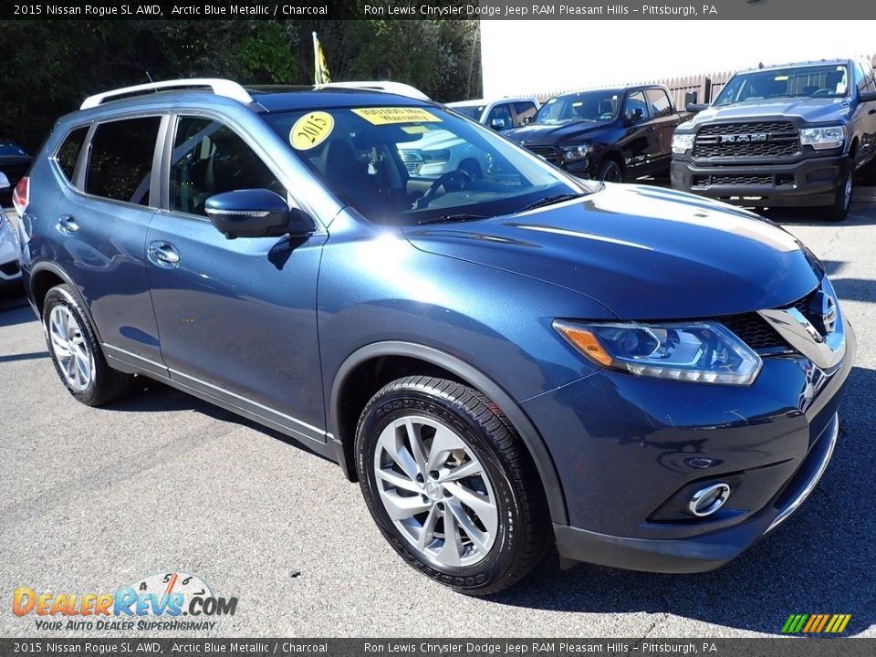 2015 Nissan Rogue SL AWD Arctic Blue Metallic / Charcoal Photo #8