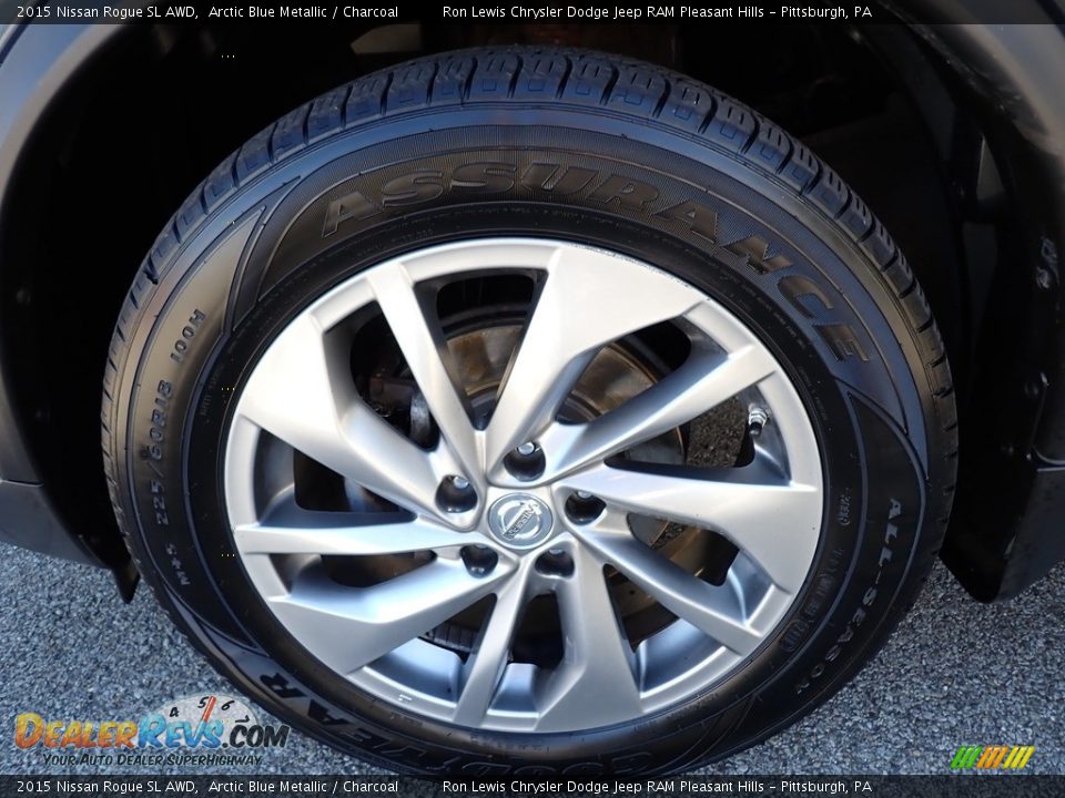 2015 Nissan Rogue SL AWD Arctic Blue Metallic / Charcoal Photo #10