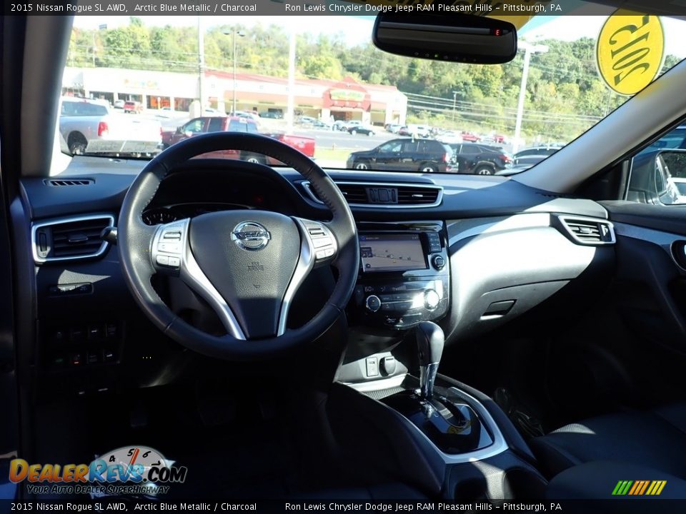 2015 Nissan Rogue SL AWD Arctic Blue Metallic / Charcoal Photo #13