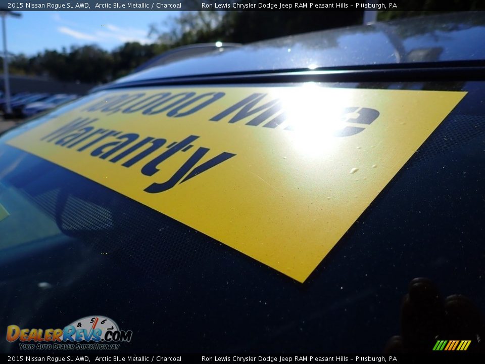 2015 Nissan Rogue SL AWD Arctic Blue Metallic / Charcoal Photo #14