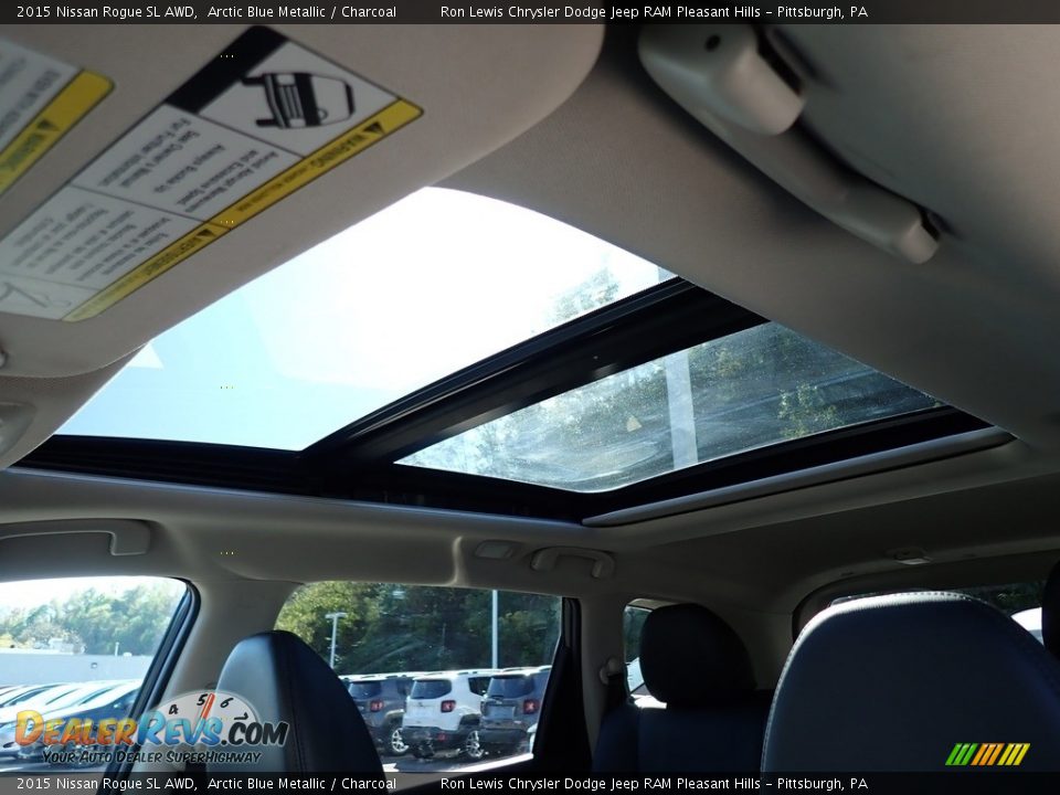 2015 Nissan Rogue SL AWD Arctic Blue Metallic / Charcoal Photo #17