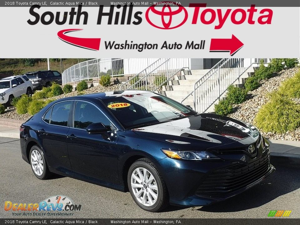 2018 Toyota Camry LE Galactic Aqua Mica / Black Photo #1