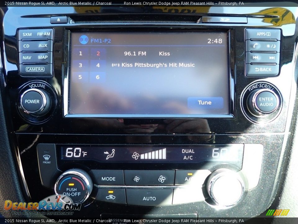 2015 Nissan Rogue SL AWD Arctic Blue Metallic / Charcoal Photo #19