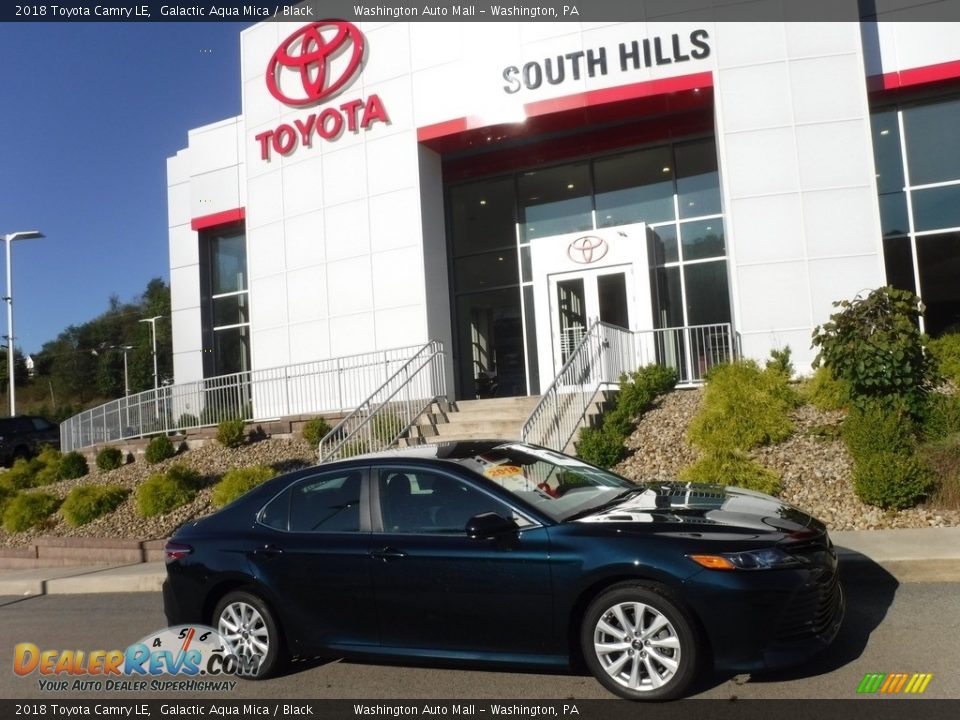 2018 Toyota Camry LE Galactic Aqua Mica / Black Photo #2
