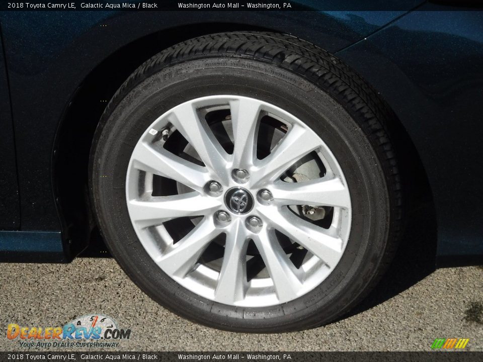 2018 Toyota Camry LE Galactic Aqua Mica / Black Photo #3
