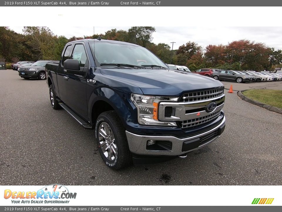 2019 Ford F150 XLT SuperCab 4x4 Blue Jeans / Earth Gray Photo #1