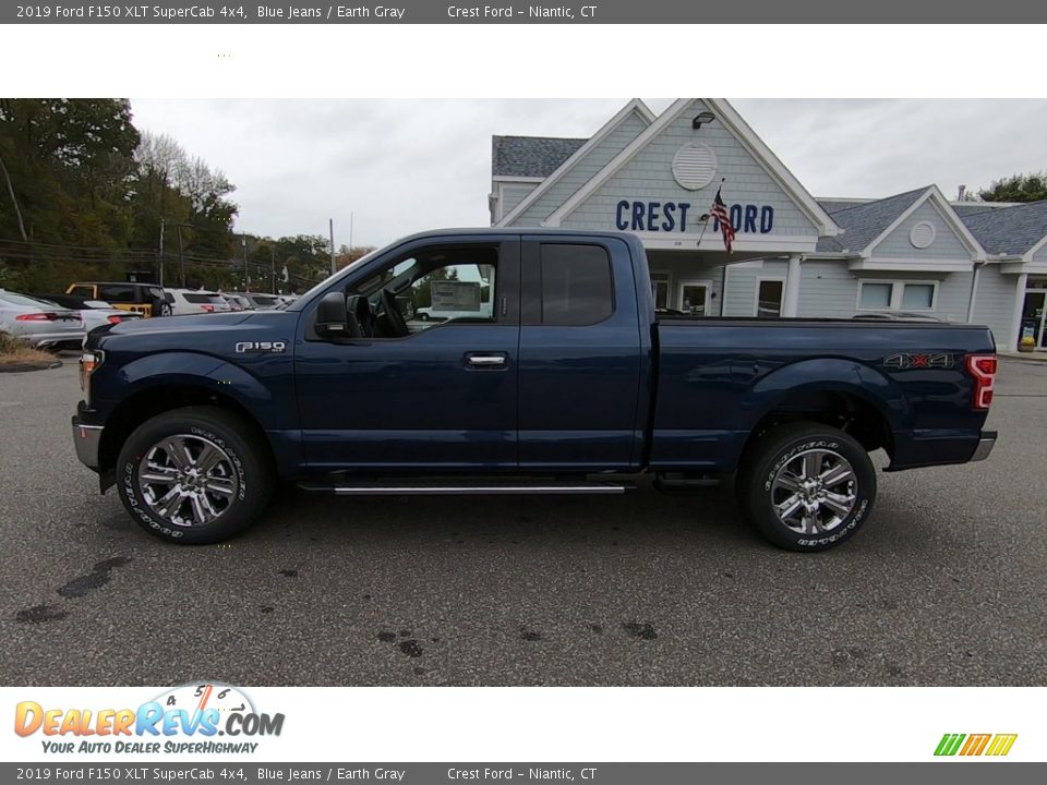 2019 Ford F150 XLT SuperCab 4x4 Blue Jeans / Earth Gray Photo #4