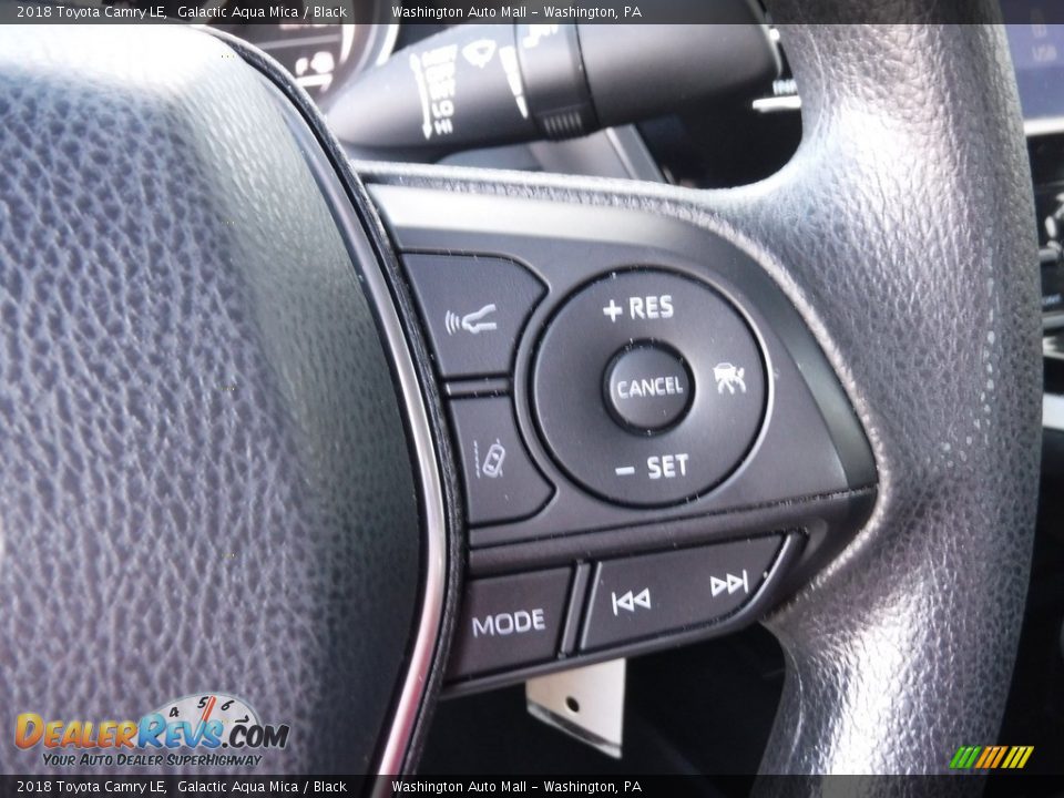 2018 Toyota Camry LE Galactic Aqua Mica / Black Photo #17