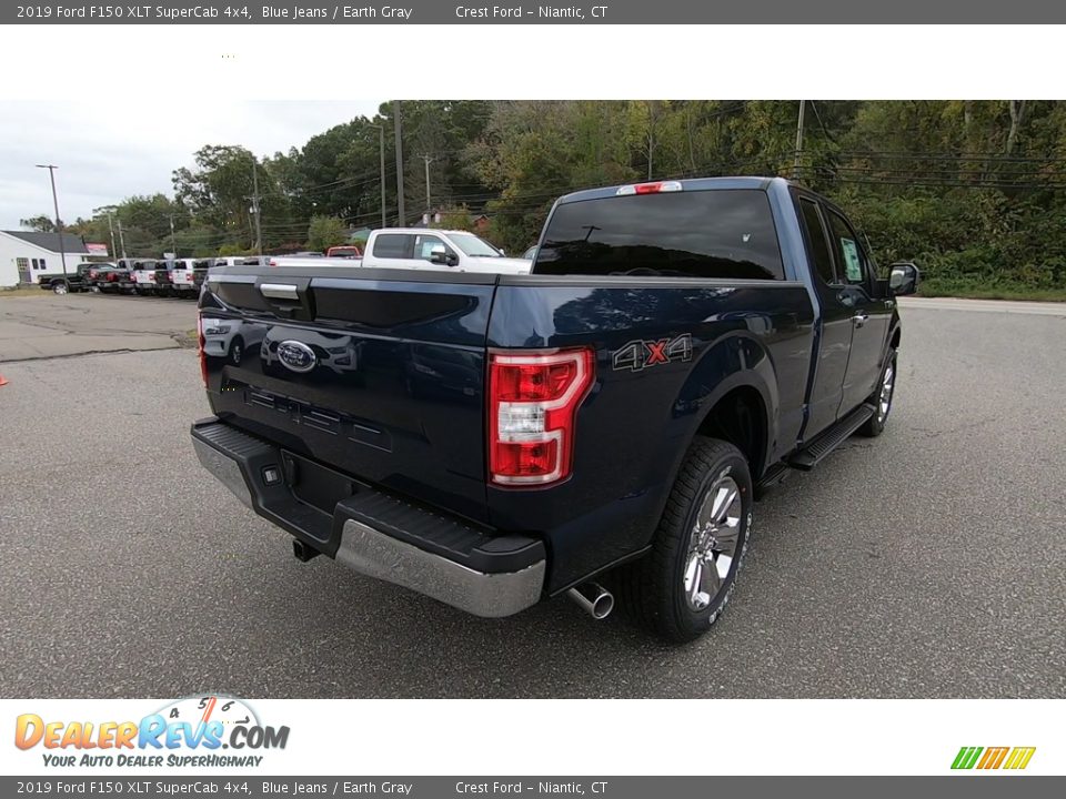 2019 Ford F150 XLT SuperCab 4x4 Blue Jeans / Earth Gray Photo #7