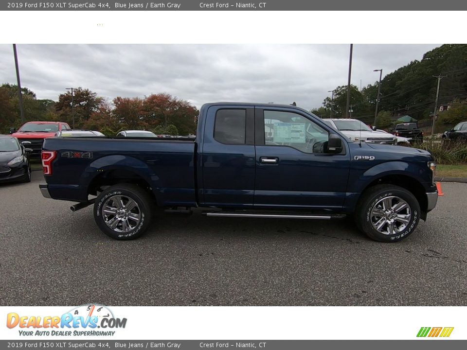 2019 Ford F150 XLT SuperCab 4x4 Blue Jeans / Earth Gray Photo #8