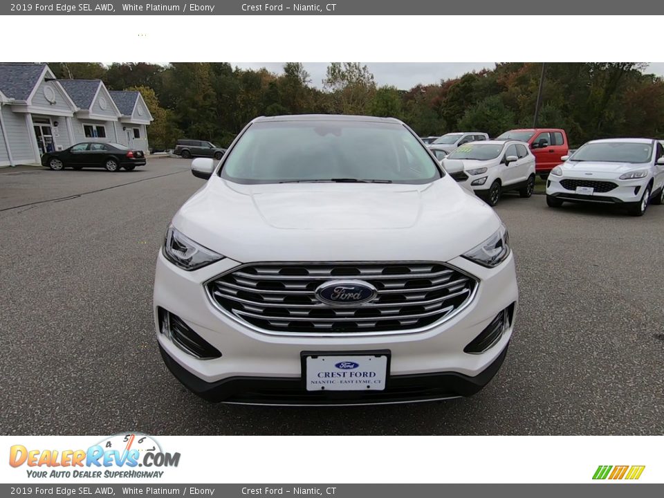 2019 Ford Edge SEL AWD White Platinum / Ebony Photo #2