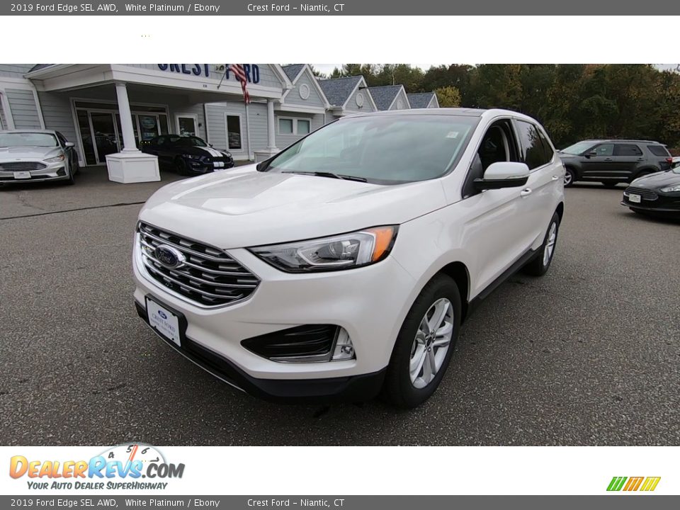 2019 Ford Edge SEL AWD White Platinum / Ebony Photo #3
