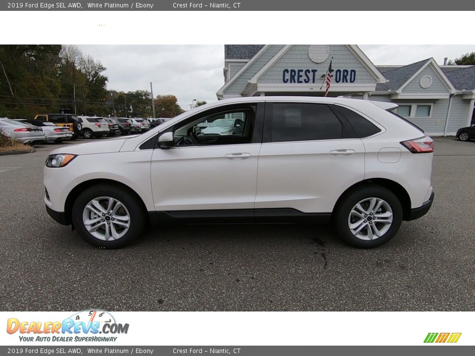 2019 Ford Edge SEL AWD White Platinum / Ebony Photo #4