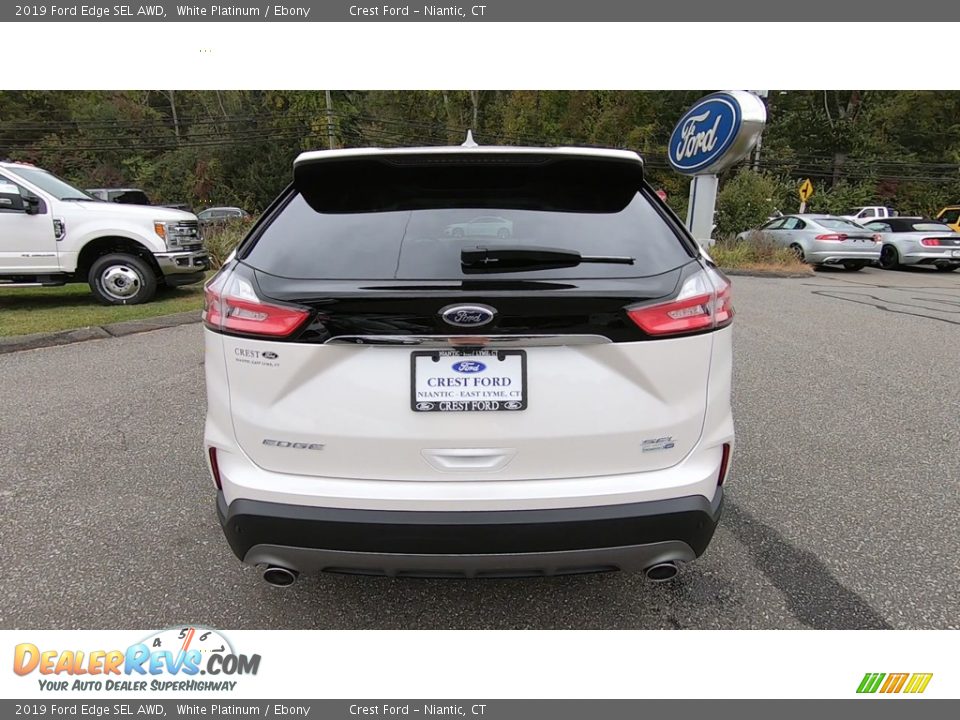 2019 Ford Edge SEL AWD White Platinum / Ebony Photo #6