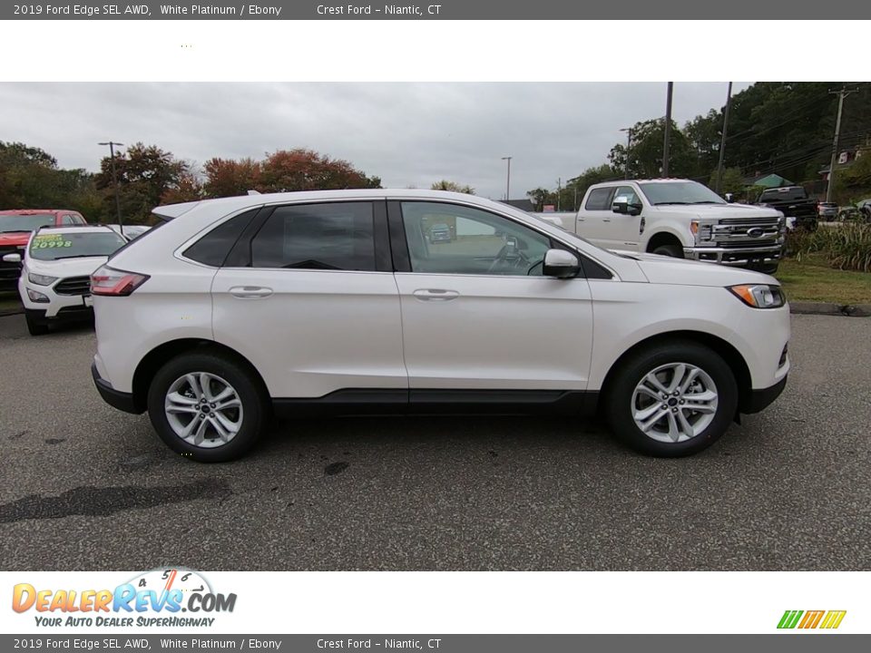 2019 Ford Edge SEL AWD White Platinum / Ebony Photo #8