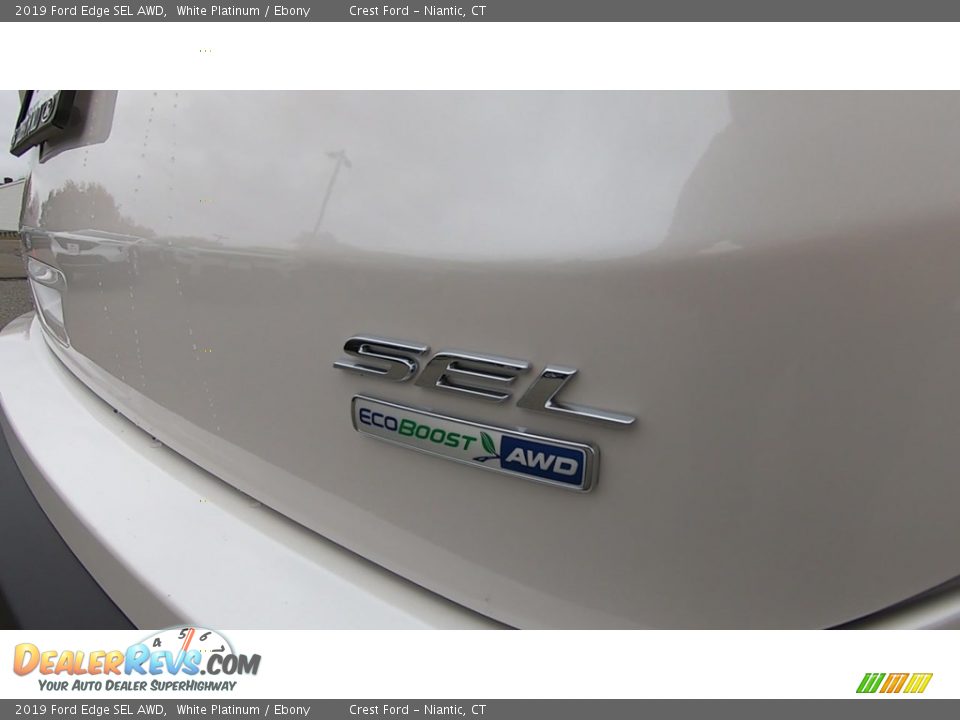 2019 Ford Edge SEL AWD White Platinum / Ebony Photo #9