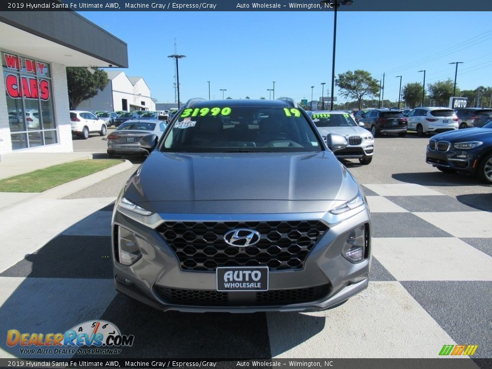 2019 Hyundai Santa Fe Ultimate AWD Machine Gray / Espresso/Gray Photo #2
