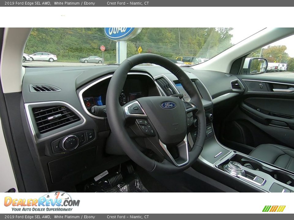 2019 Ford Edge SEL AWD White Platinum / Ebony Photo #11