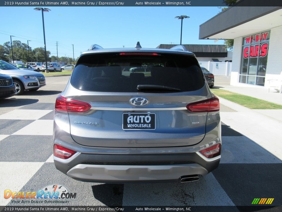 2019 Hyundai Santa Fe Ultimate AWD Machine Gray / Espresso/Gray Photo #4