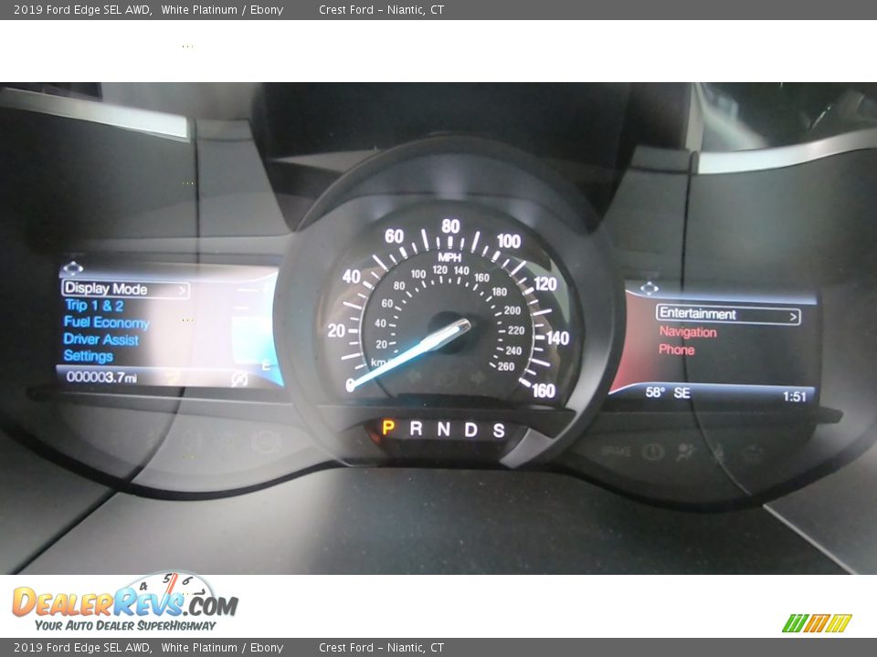 2019 Ford Edge SEL AWD White Platinum / Ebony Photo #14