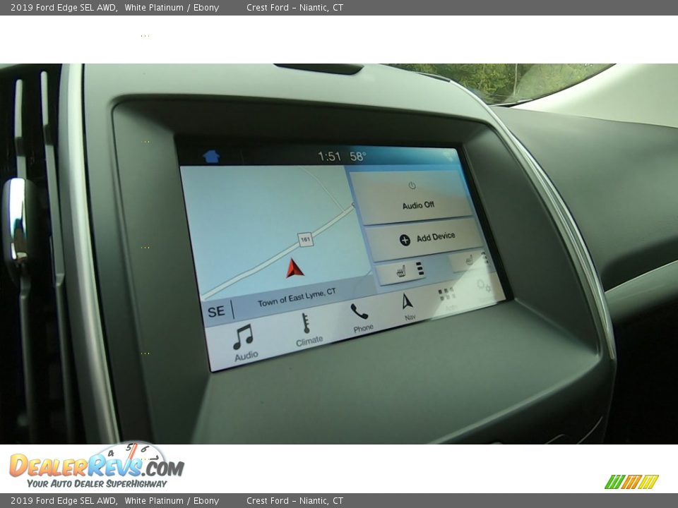 2019 Ford Edge SEL AWD White Platinum / Ebony Photo #15