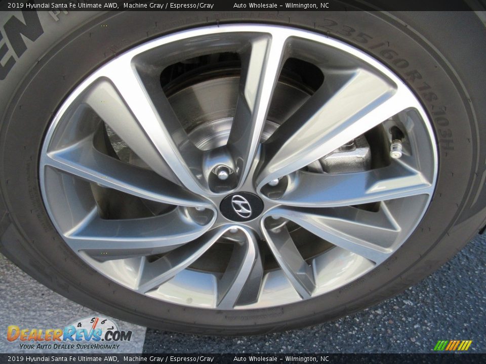 2019 Hyundai Santa Fe Ultimate AWD Machine Gray / Espresso/Gray Photo #7