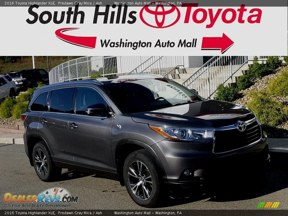 2016 Toyota Highlander XLE Predawn Gray Mica / Ash Photo #1