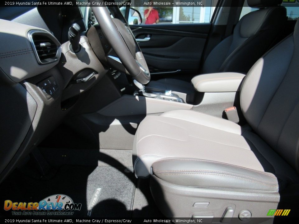 2019 Hyundai Santa Fe Ultimate AWD Machine Gray / Espresso/Gray Photo #9