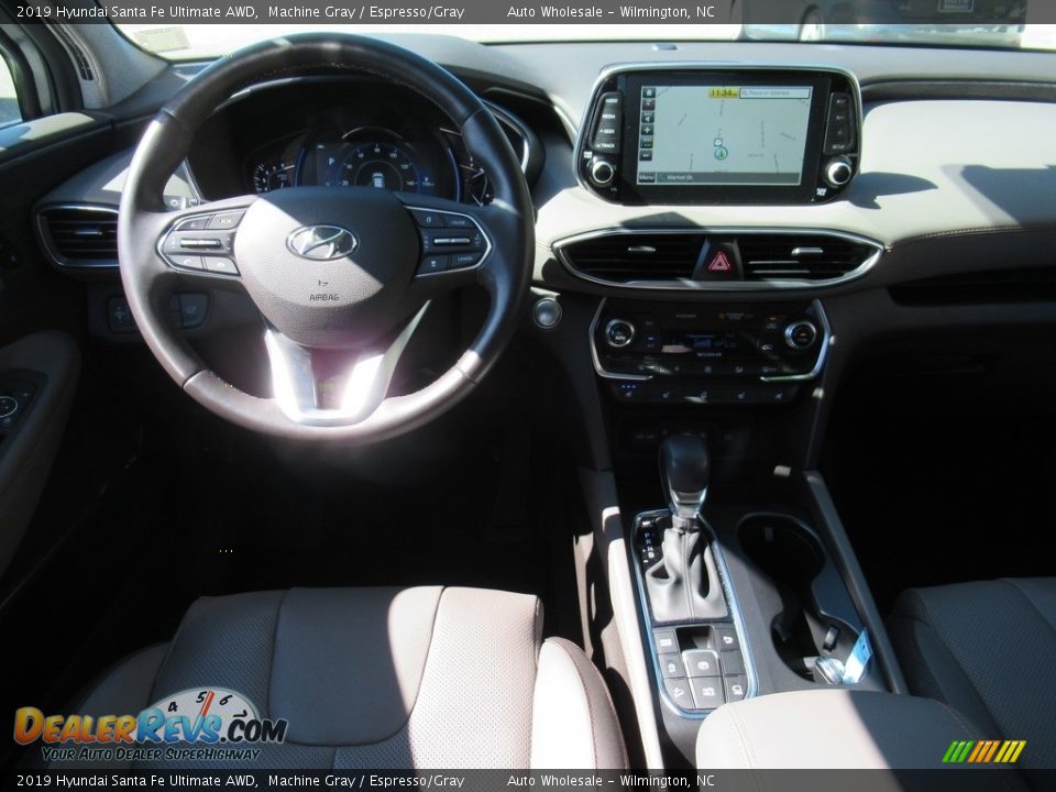 2019 Hyundai Santa Fe Ultimate AWD Machine Gray / Espresso/Gray Photo #14