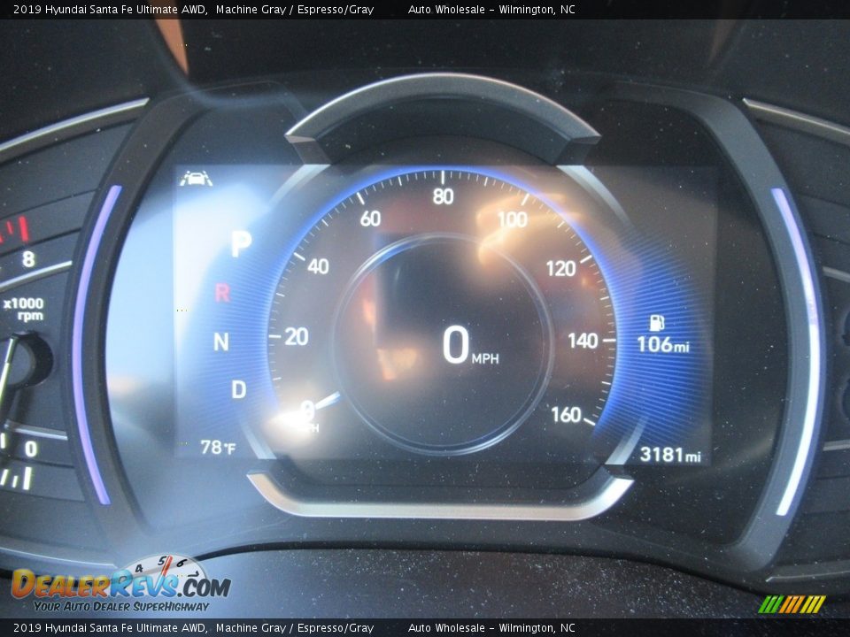 2019 Hyundai Santa Fe Ultimate AWD Machine Gray / Espresso/Gray Photo #15