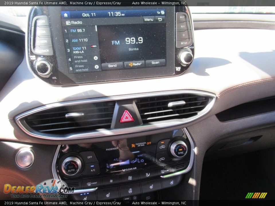 2019 Hyundai Santa Fe Ultimate AWD Machine Gray / Espresso/Gray Photo #17