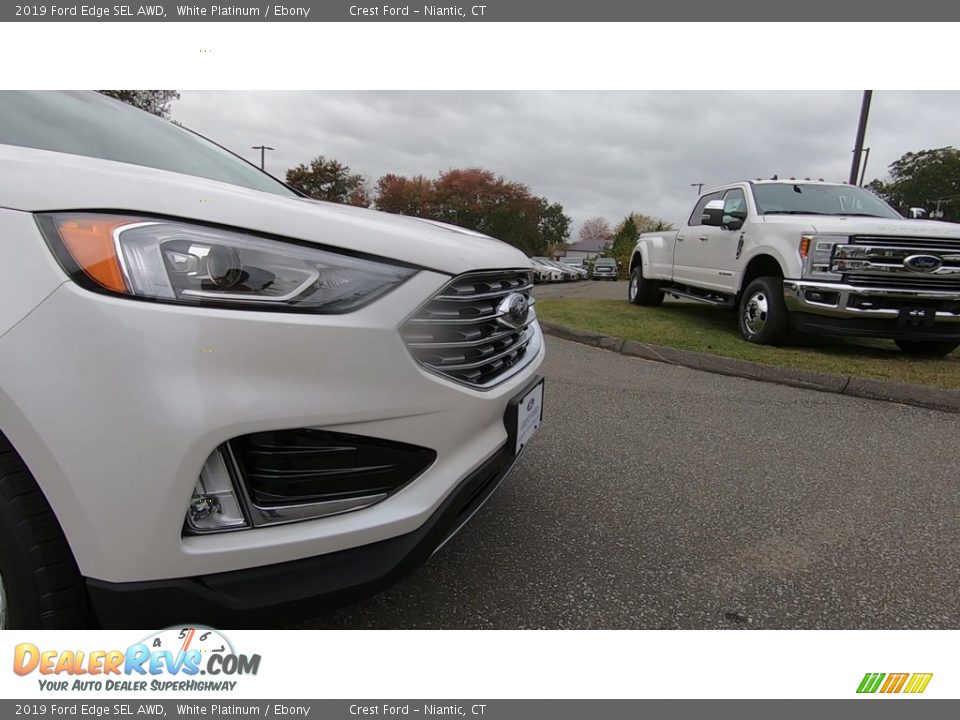 2019 Ford Edge SEL AWD White Platinum / Ebony Photo #28