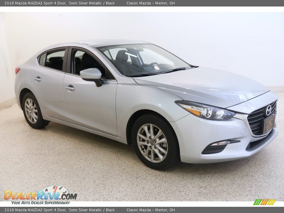 2018 Mazda MAZDA3 Sport 4 Door Sonic Silver Metallic / Black Photo #1
