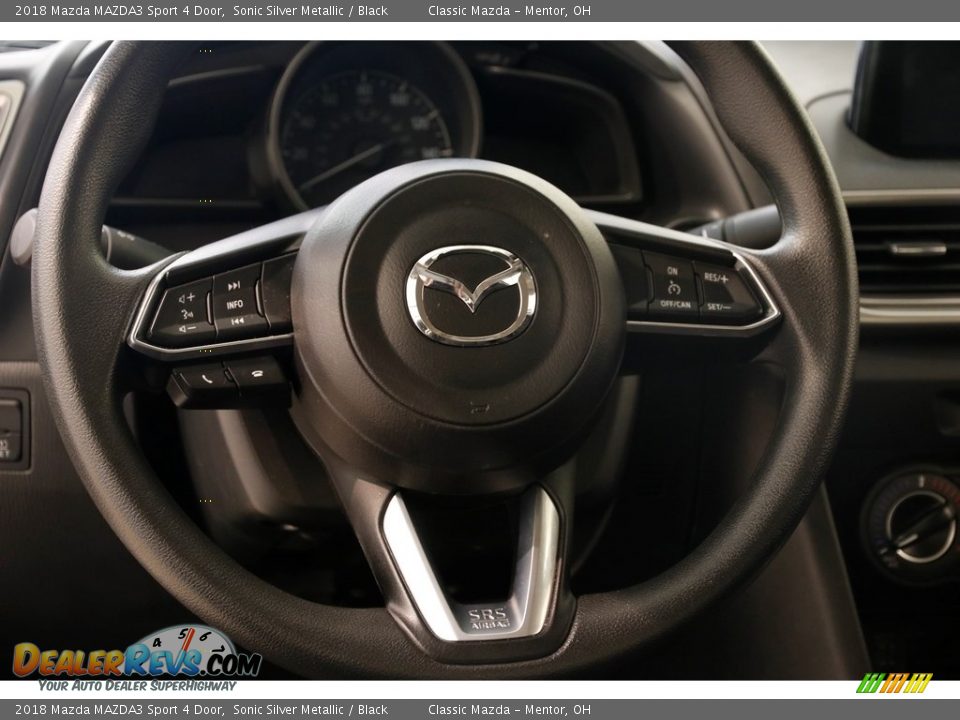 2018 Mazda MAZDA3 Sport 4 Door Sonic Silver Metallic / Black Photo #7