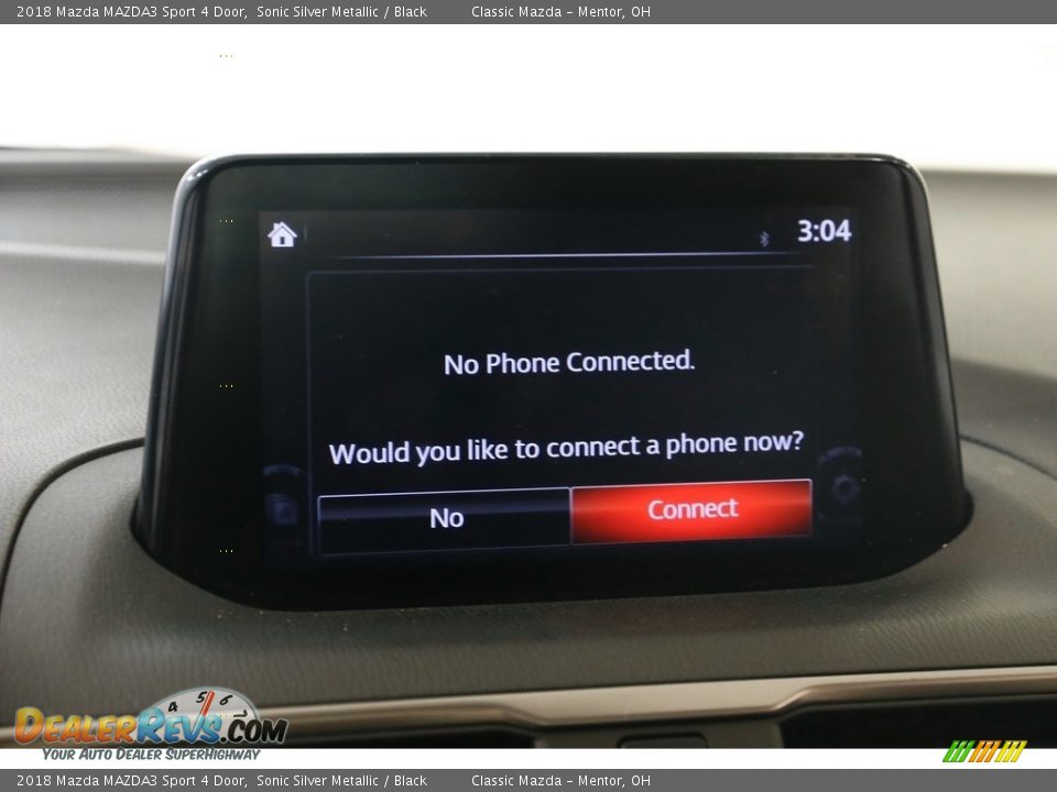 2018 Mazda MAZDA3 Sport 4 Door Sonic Silver Metallic / Black Photo #10