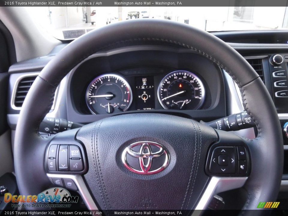 2016 Toyota Highlander XLE Predawn Gray Mica / Ash Photo #21
