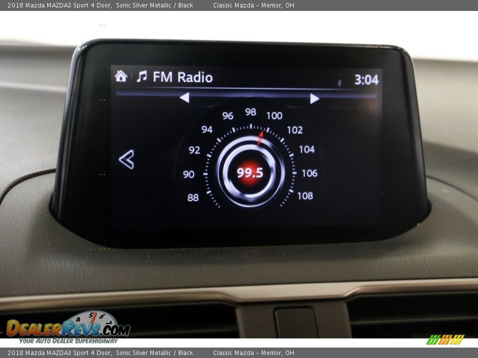 2018 Mazda MAZDA3 Sport 4 Door Sonic Silver Metallic / Black Photo #11