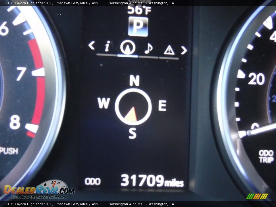 2016 Toyota Highlander XLE Predawn Gray Mica / Ash Photo #30