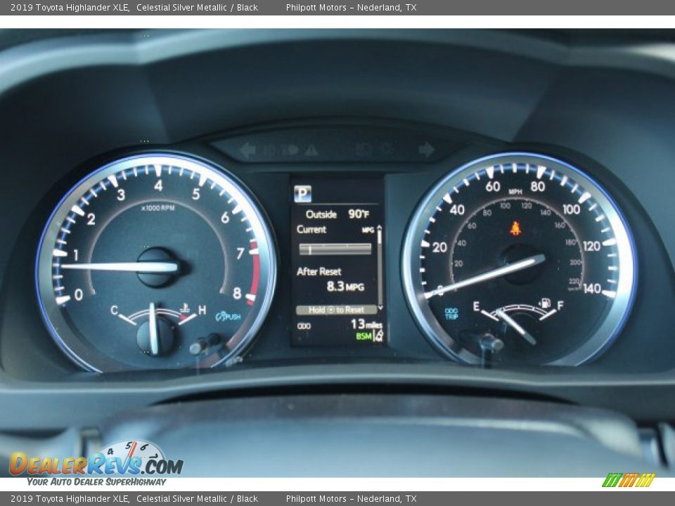 2019 Toyota Highlander XLE Celestial Silver Metallic / Black Photo #14