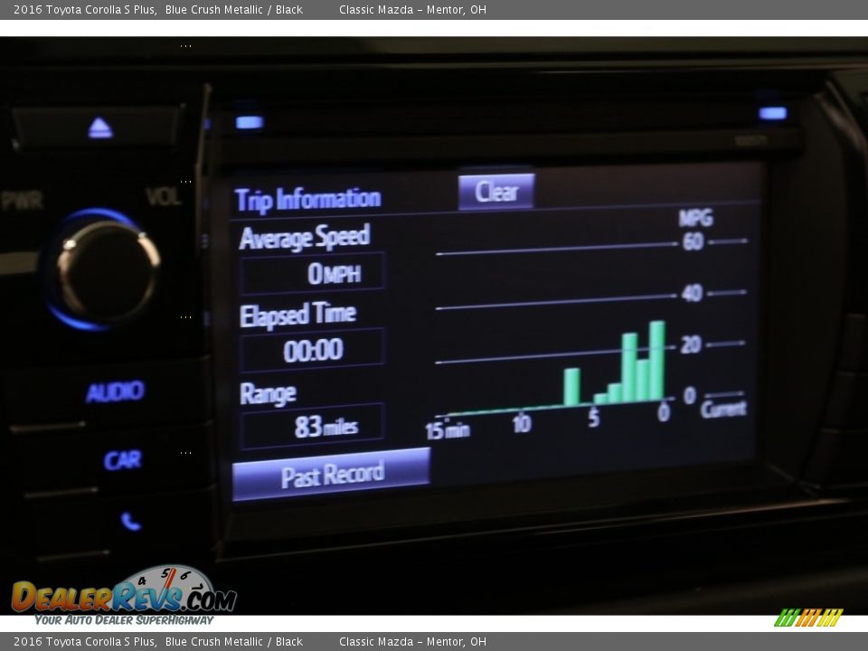 2016 Toyota Corolla S Plus Blue Crush Metallic / Black Photo #10