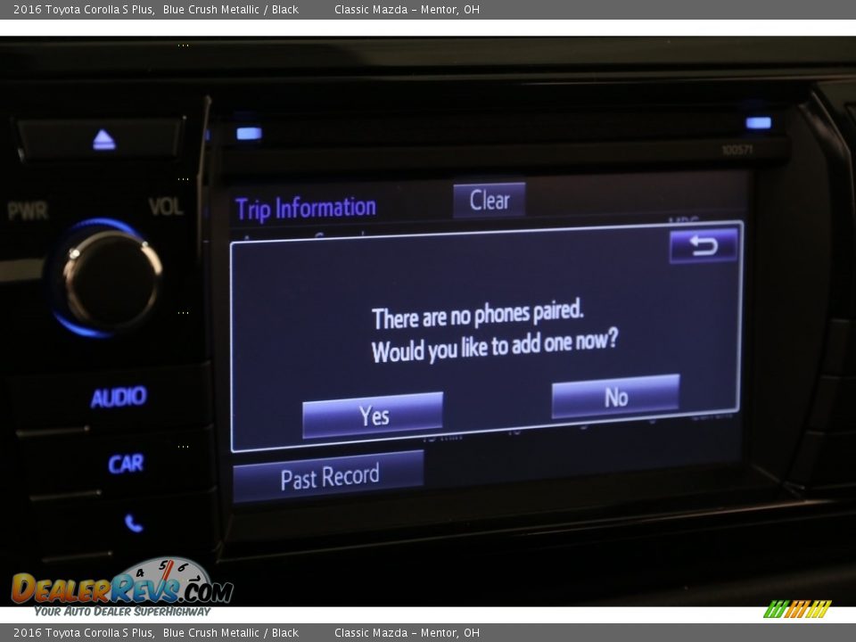 2016 Toyota Corolla S Plus Blue Crush Metallic / Black Photo #11