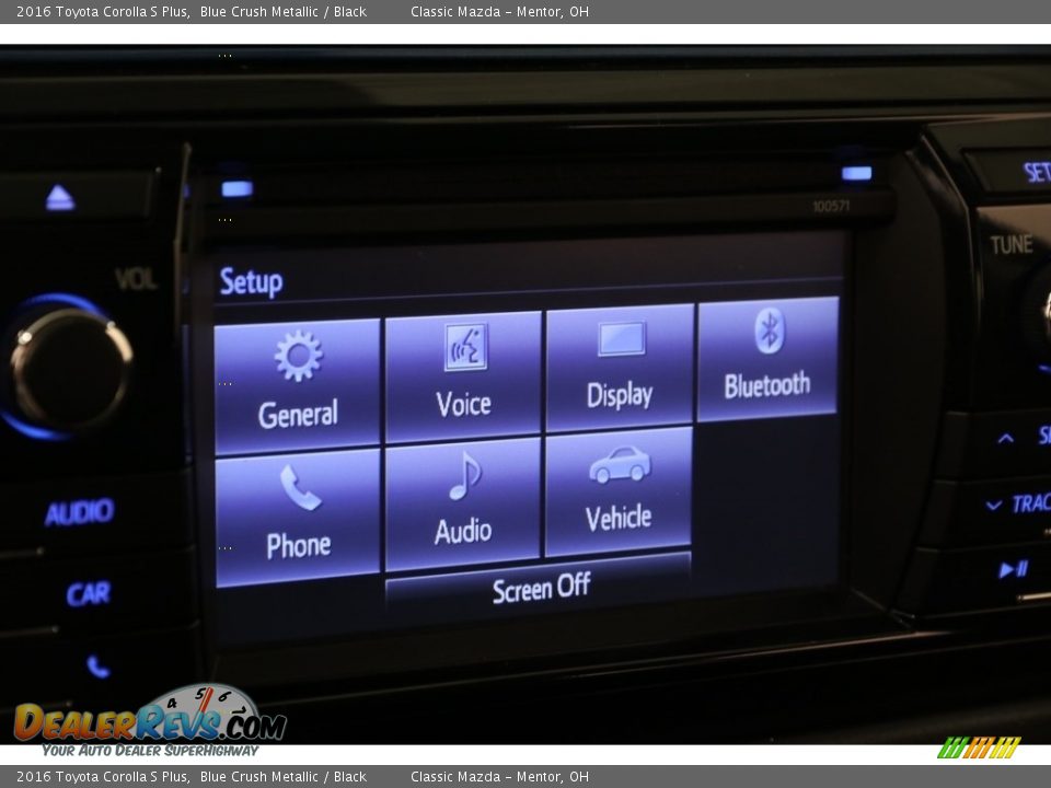 2016 Toyota Corolla S Plus Blue Crush Metallic / Black Photo #12
