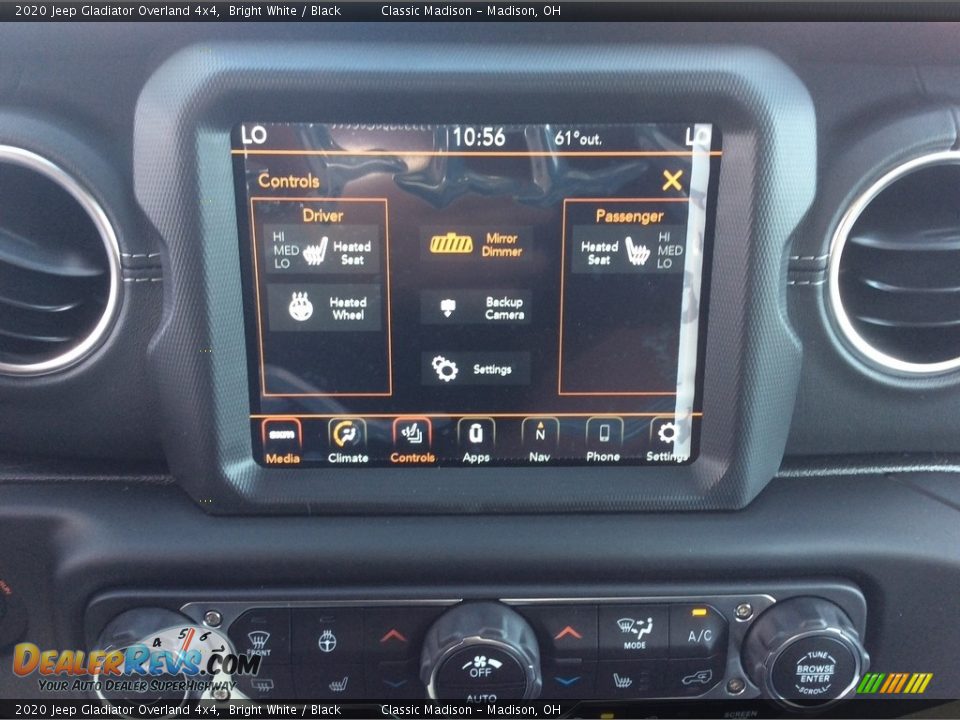 2020 Jeep Gladiator Overland 4x4 Bright White / Black Photo #15