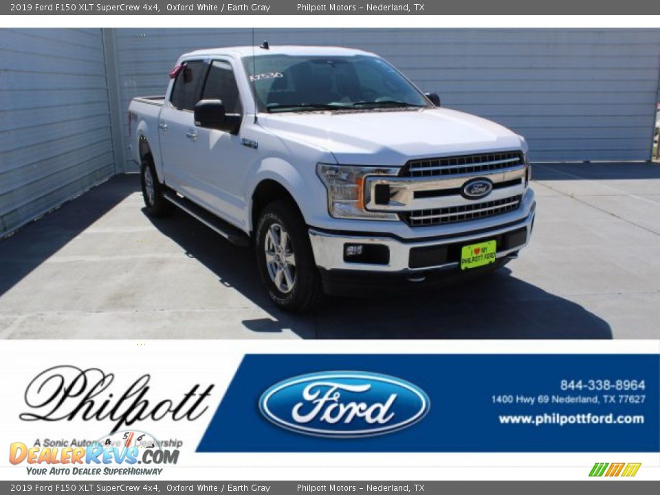 2019 Ford F150 XLT SuperCrew 4x4 Oxford White / Earth Gray Photo #1