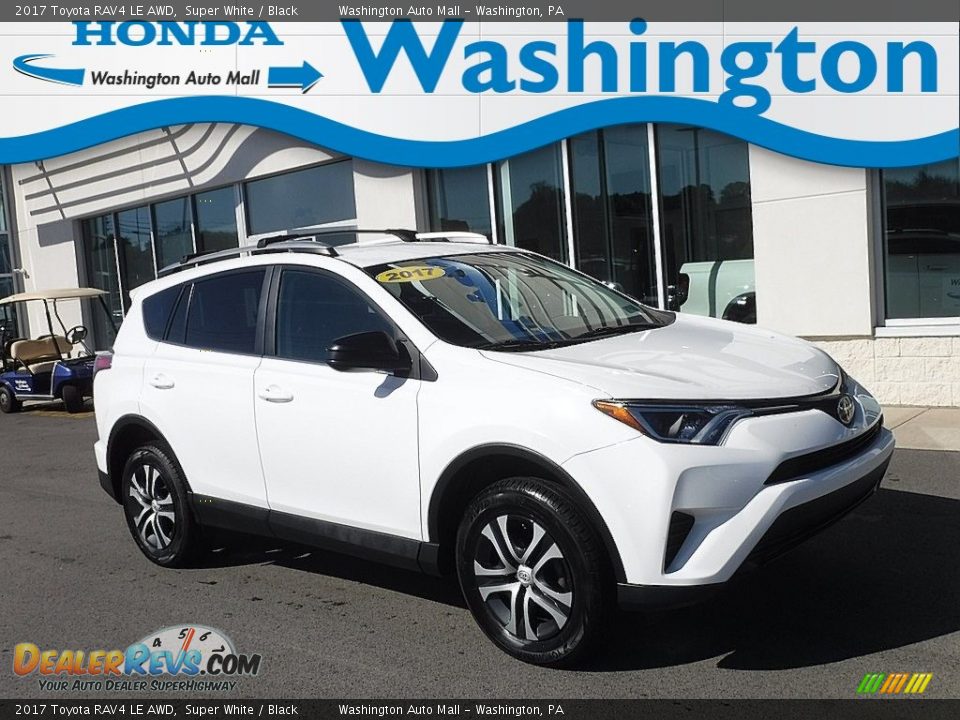 2017 Toyota RAV4 LE AWD Super White / Black Photo #1
