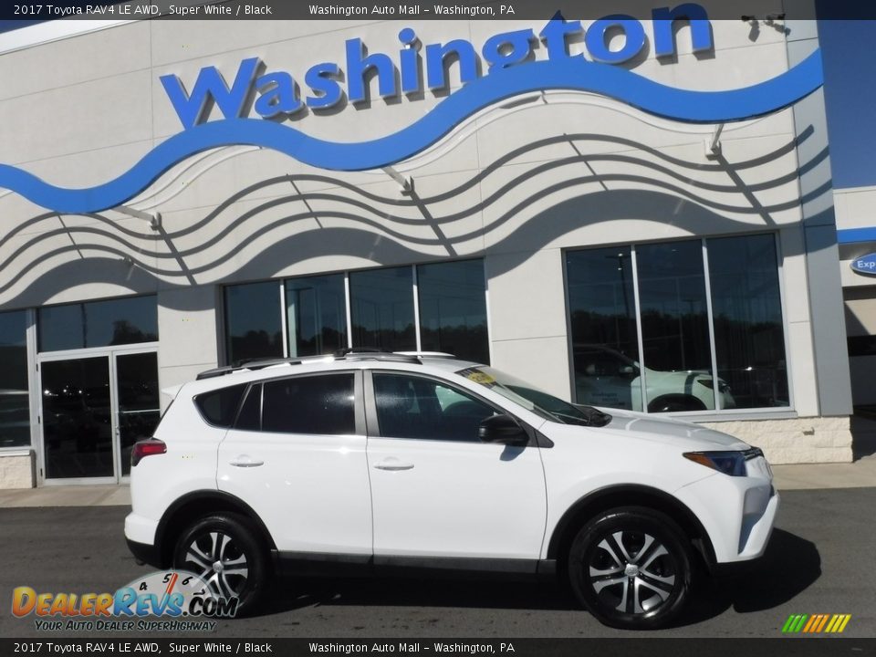 2017 Toyota RAV4 LE AWD Super White / Black Photo #2