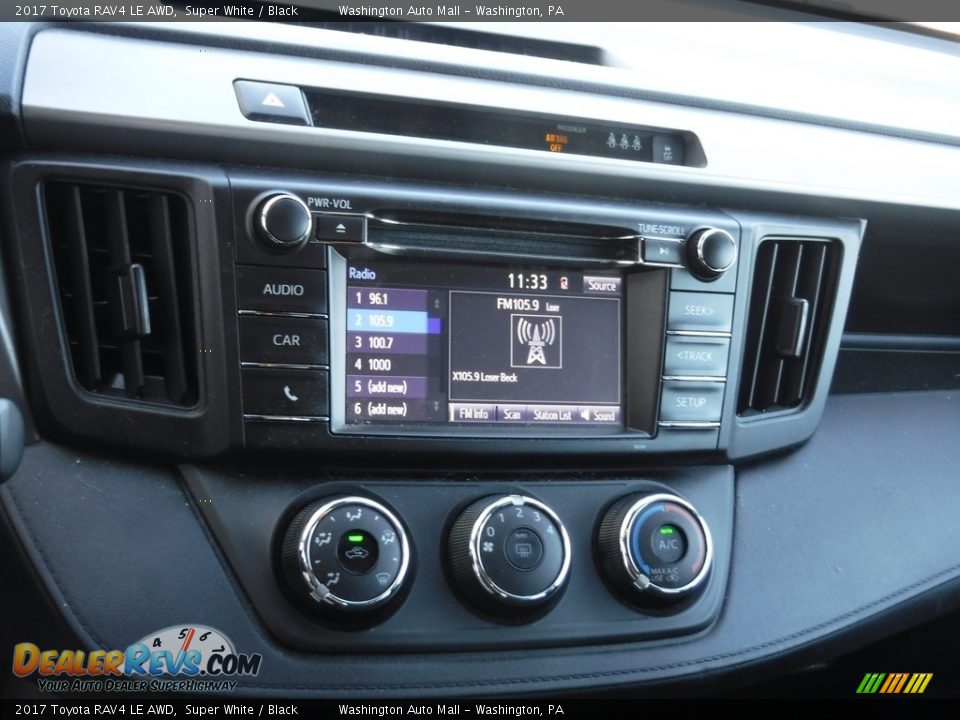 2017 Toyota RAV4 LE AWD Super White / Black Photo #17