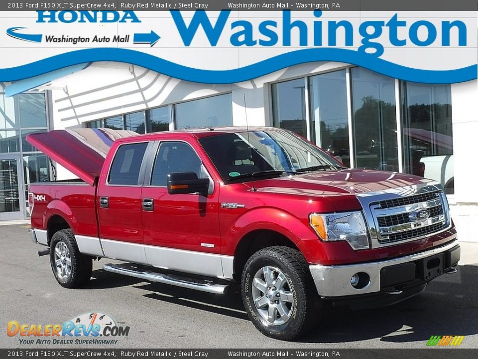 2013 Ford F150 XLT SuperCrew 4x4 Ruby Red Metallic / Steel Gray Photo #1