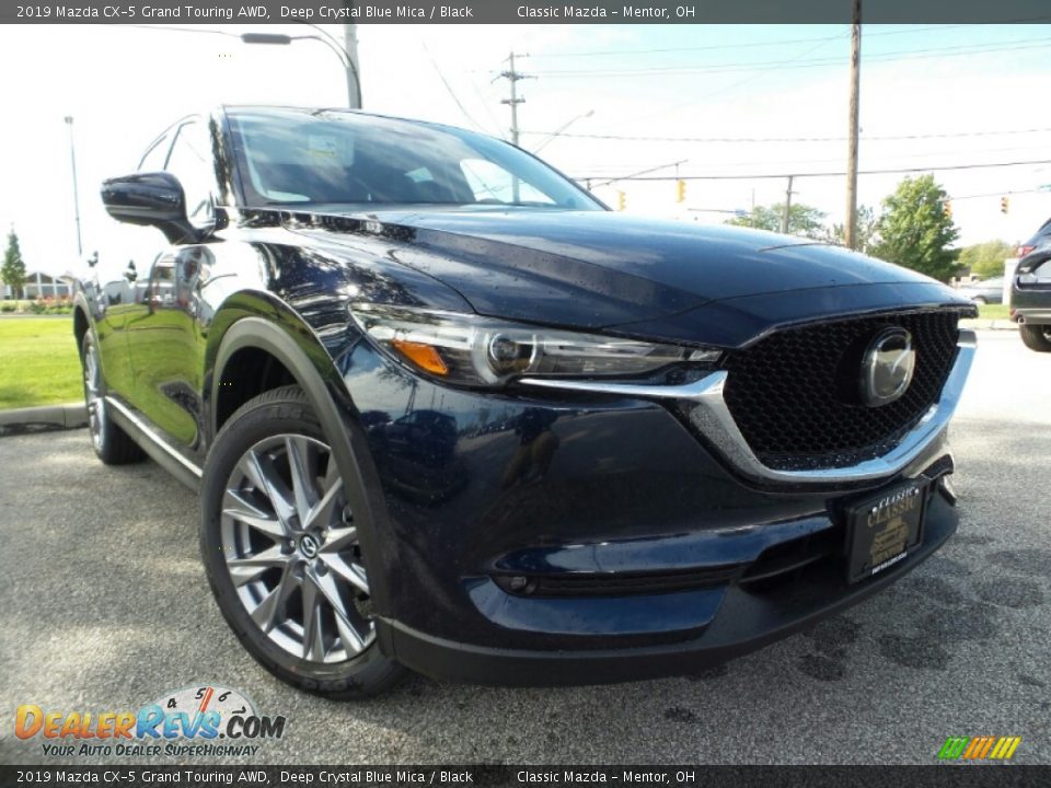 2019 Mazda CX-5 Grand Touring AWD Deep Crystal Blue Mica / Black Photo #1